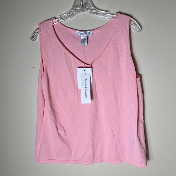 Rena Rowan Tops - Rena Rowan Essentials Womens Tank Blouse Size XL Pink Coral Sleeveless‎
